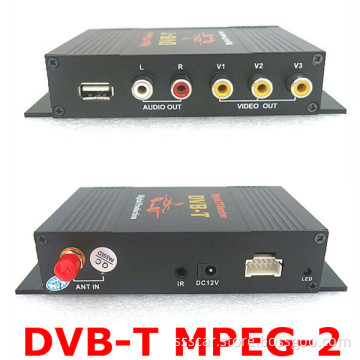 Car Mobile Digital TV Receiver MPEG-2 Car DVB-T with USB Slot